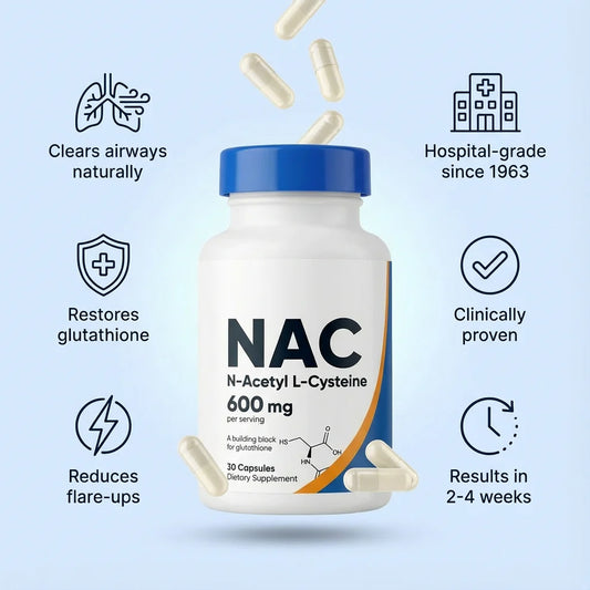 NAC N-Acetyl-L-Cysteine for Daily Antioxidant Support (30 Capsules)