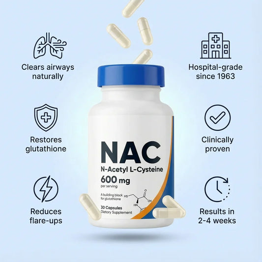 NAC N-Acetyl-L-Cysteine for Daily Antioxidant Support (30 Capsules)